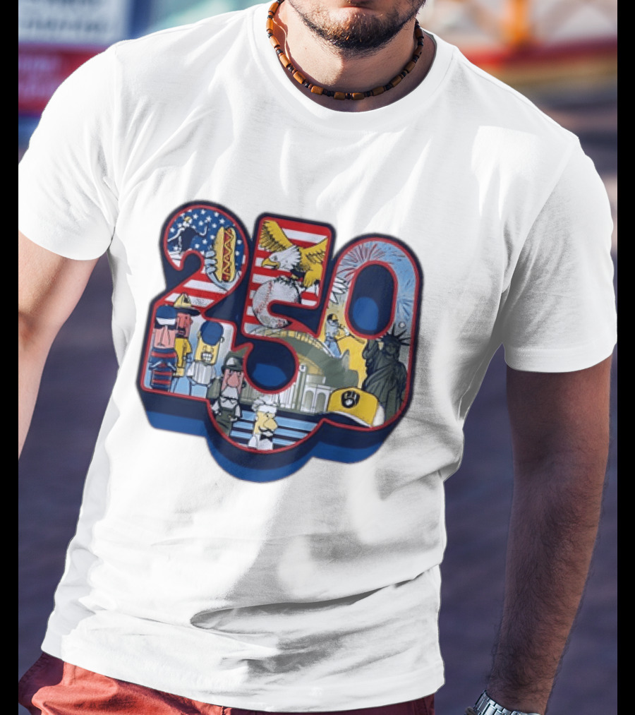 250th Anniversary Of America 2026 Patriotic Eagle Liberty Fireworks Baseball Celebration T-Shirt