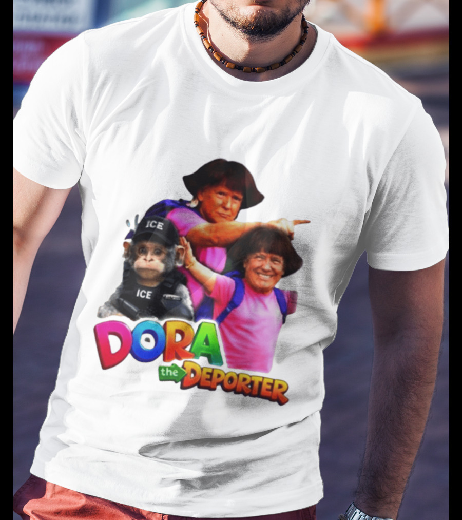 Dora The Deporter ICE Parody Cartoon T-Shirt