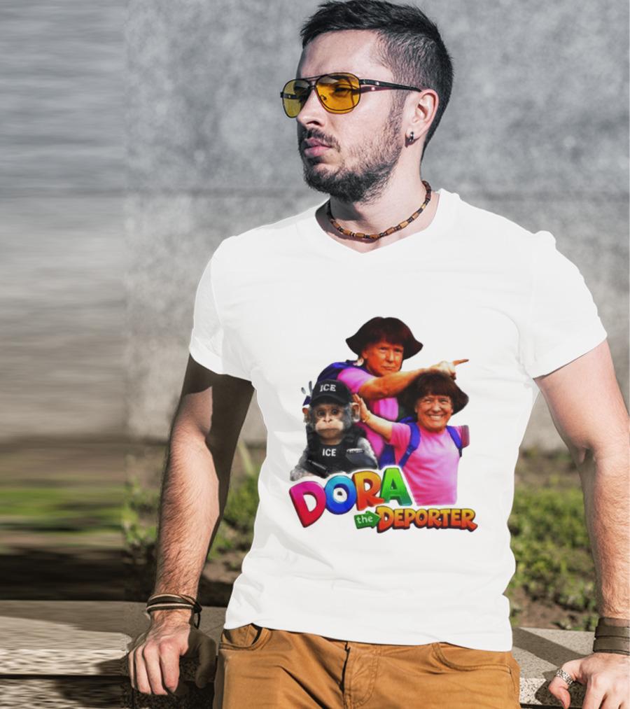 Dora The Deporter ICE Parody Cartoon T-Shirt
