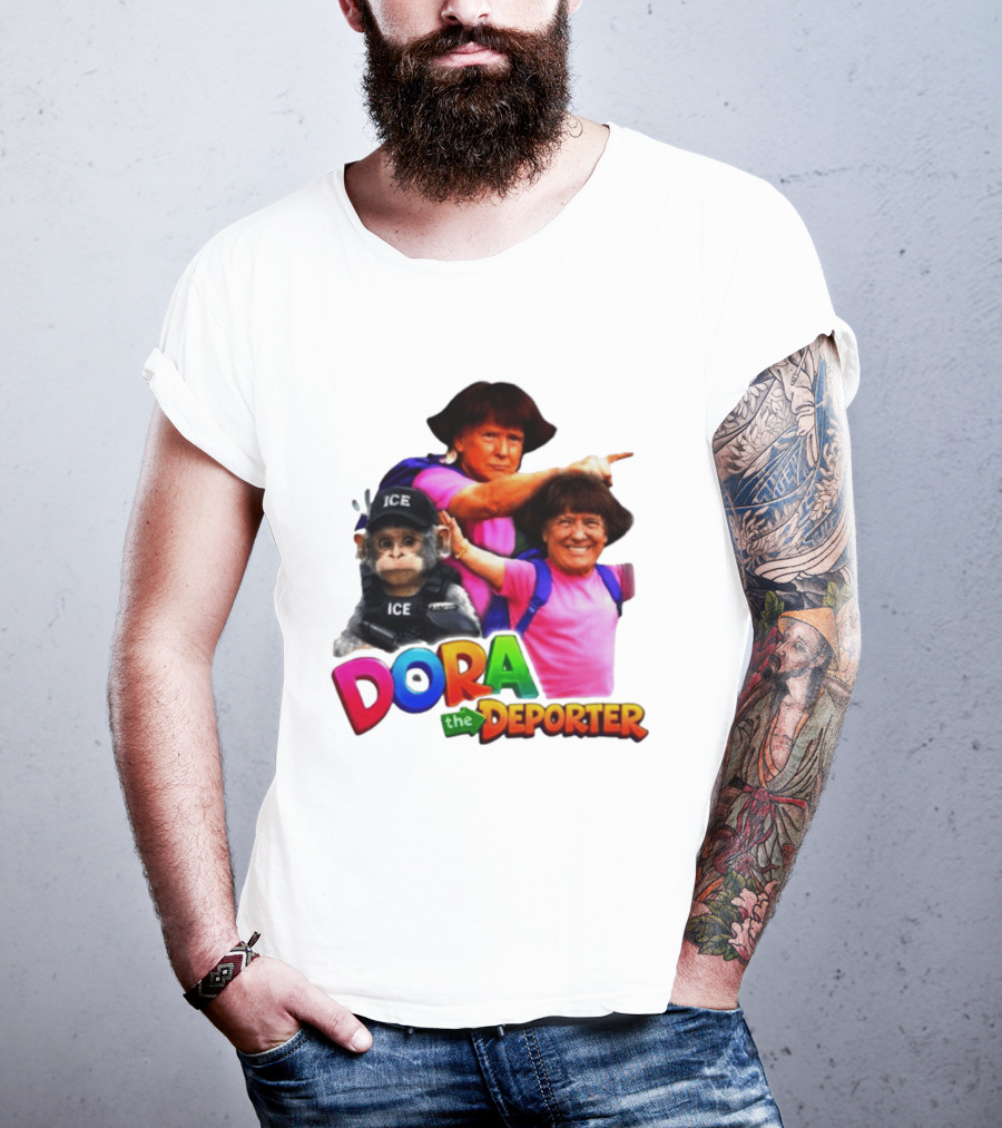 Dora The Deporter ICE Parody Cartoon T-Shirt