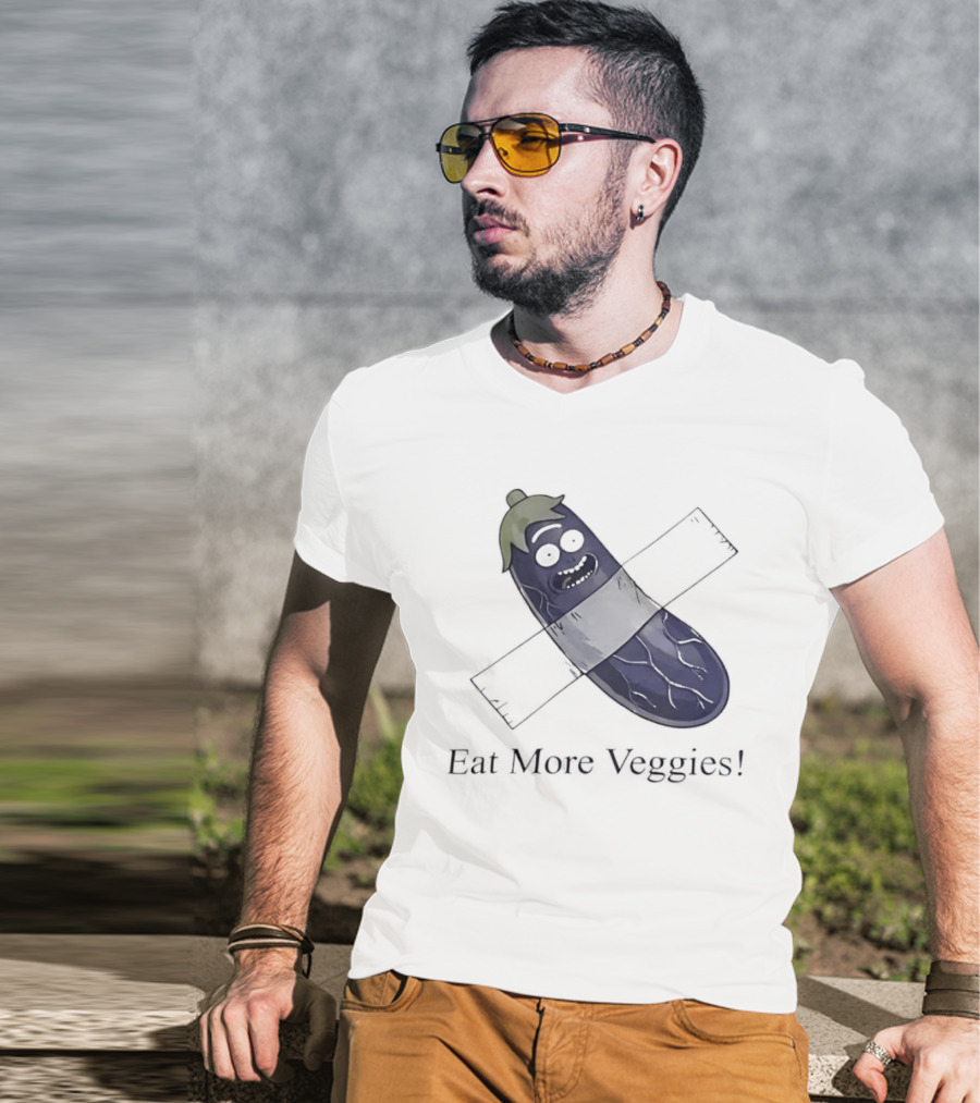 Rick Sanchez Eat More Veggies Tape Pickle T-Shirt