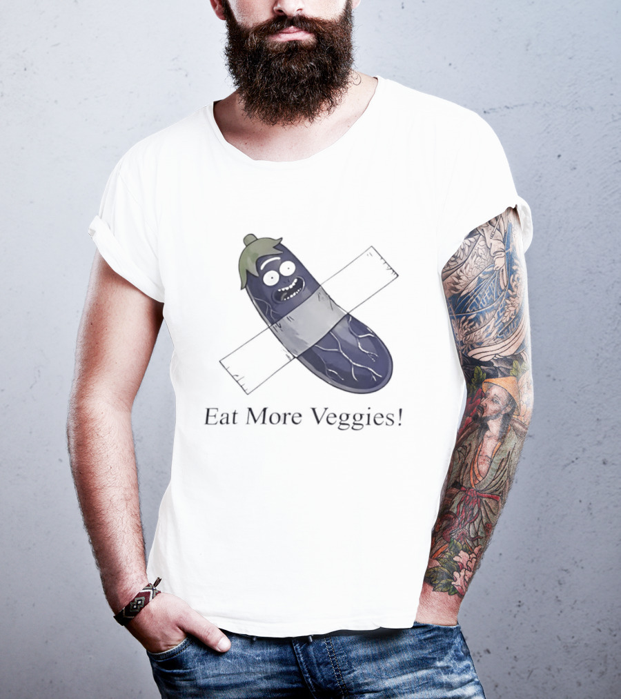 Rick Sanchez Eat More Veggies Tape Pickle T-Shirt