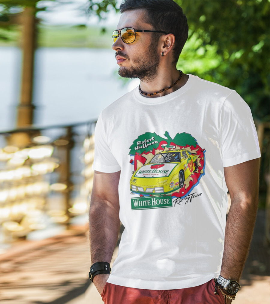 Robert Huffman White House Apple Juice Racing Team Car 37 NASCAR T-Shirt