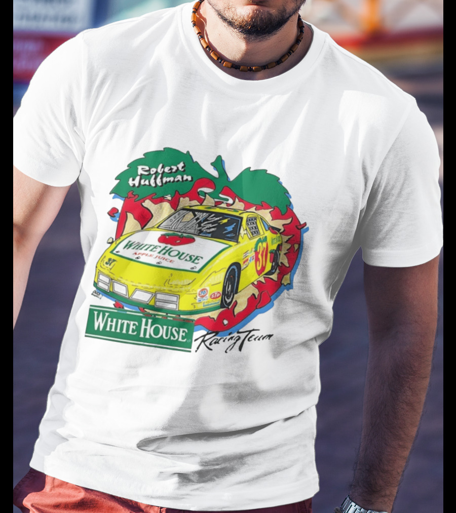 Robert Huffman White House Apple Juice Racing Team Car 37 NASCAR T-Shirt