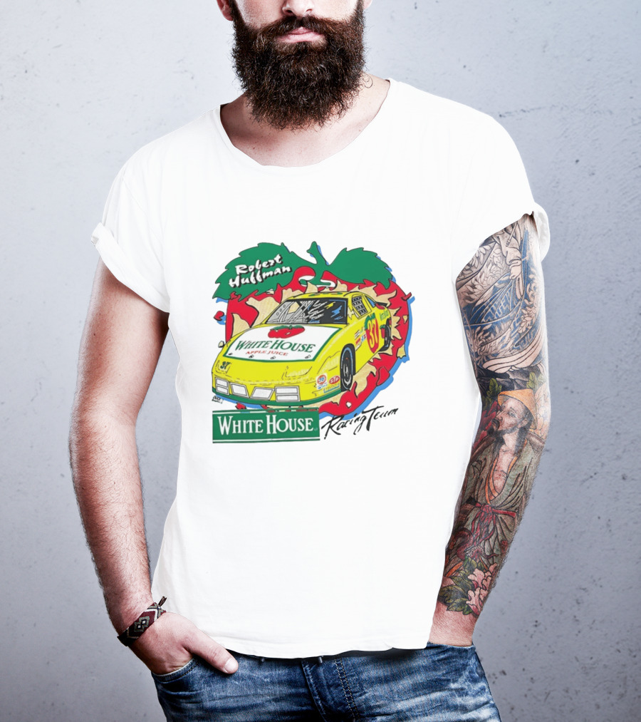 Robert Huffman White House Apple Juice Racing Team Car 37 NASCAR T-Shirt