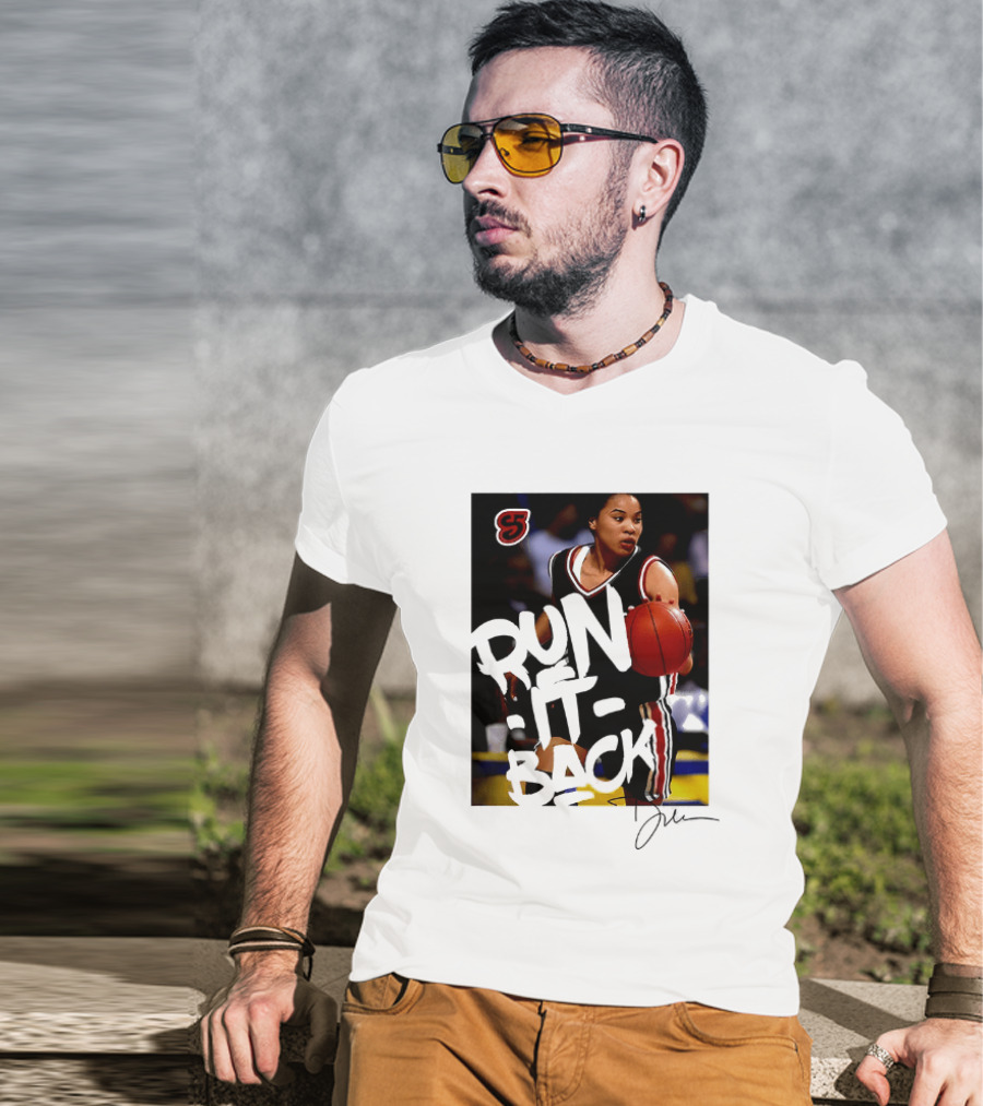 Run It Back Nykesha Sales Connecticut Huskies Basketball Player Action T-Shirt