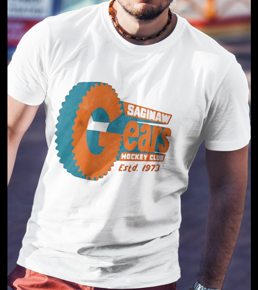 Saginaw Gears Hockey Club Estd 1973 Retro Team T-Shirt