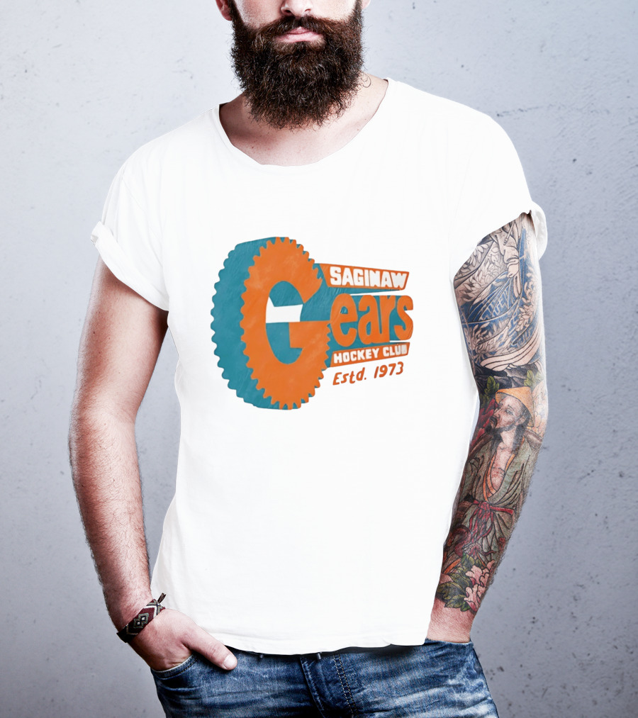 Saginaw Gears Hockey Club Estd 1973 Retro Team T-Shirt
