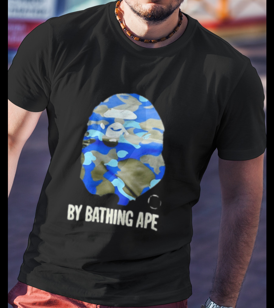 By Bathing APE Camouflage Blue Green T-Shirt