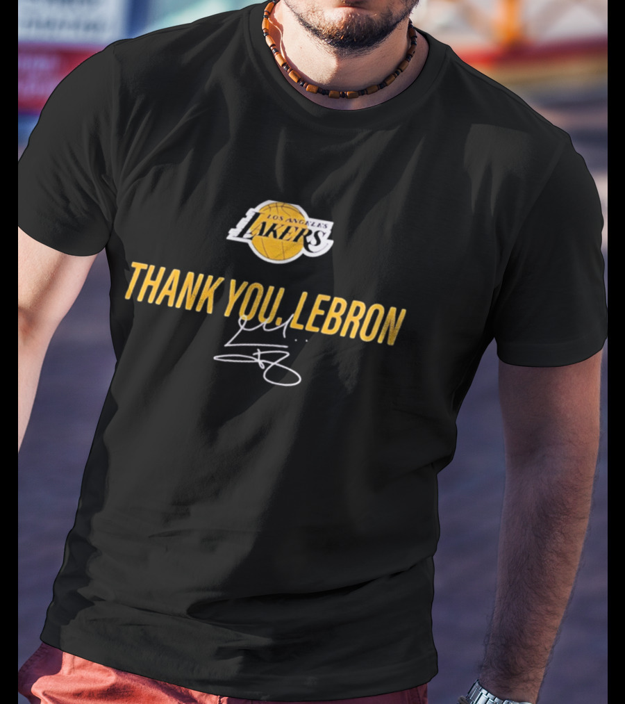 Los Angeles Lakers Thank You LeBron Signature T-Shirt