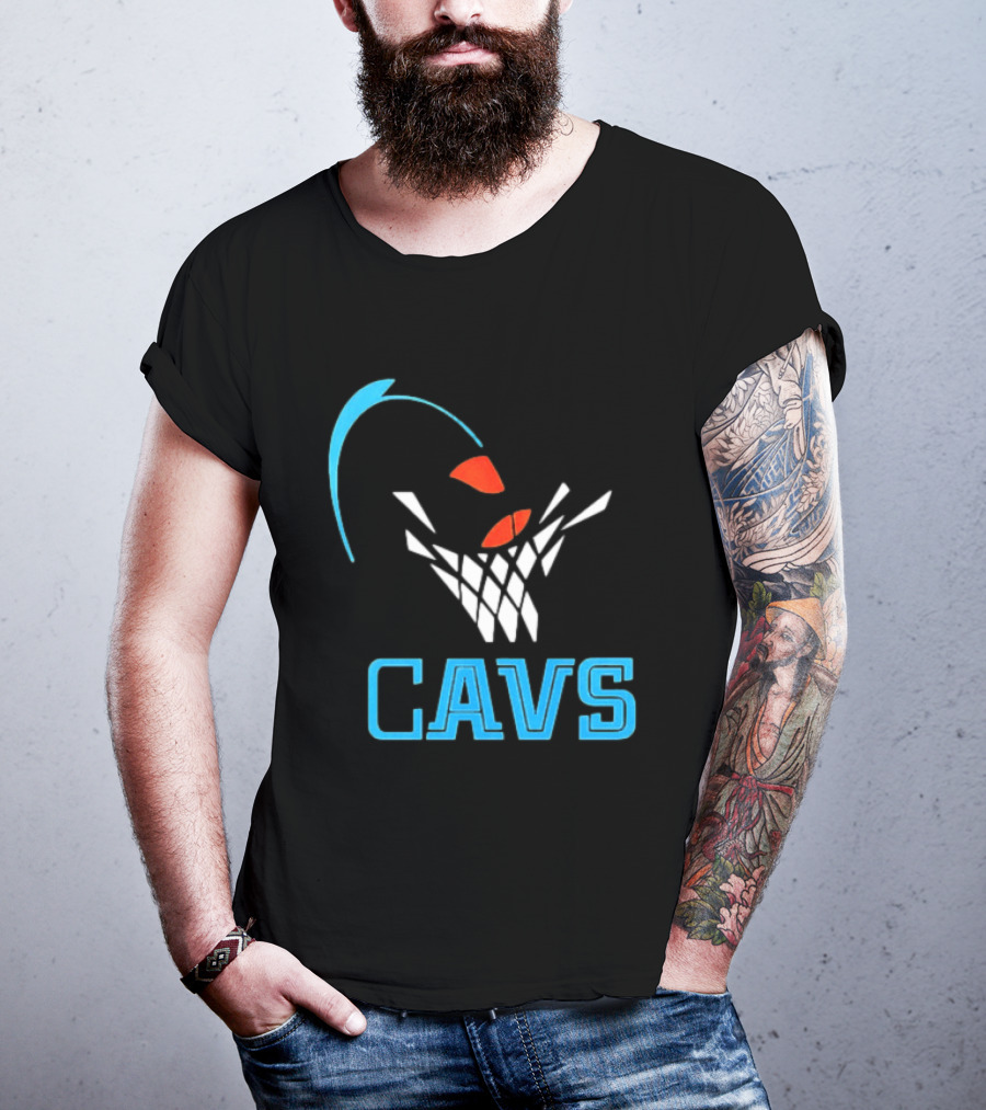 CAVS Cleveland Cavaliers Basketball Net Slam Dunk T-Shirt