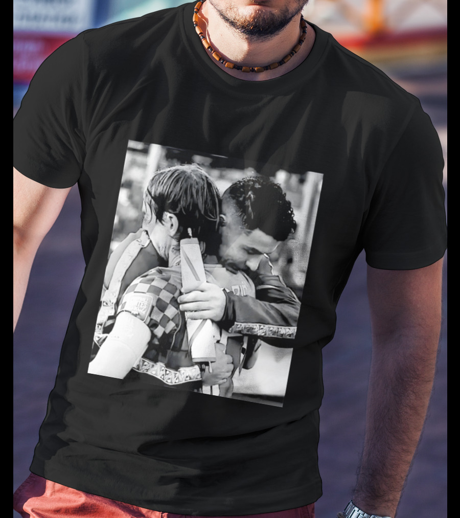 Football Unites The World Luka Modrić Cristiano Ronaldo Hug Memorial T-Shirt