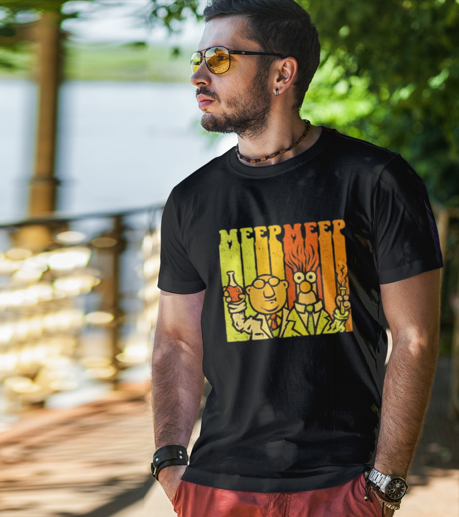 Dr. Bunsen Honeydew And Beaker Meep Meep Retro Chemistry Duo T-Shirt
