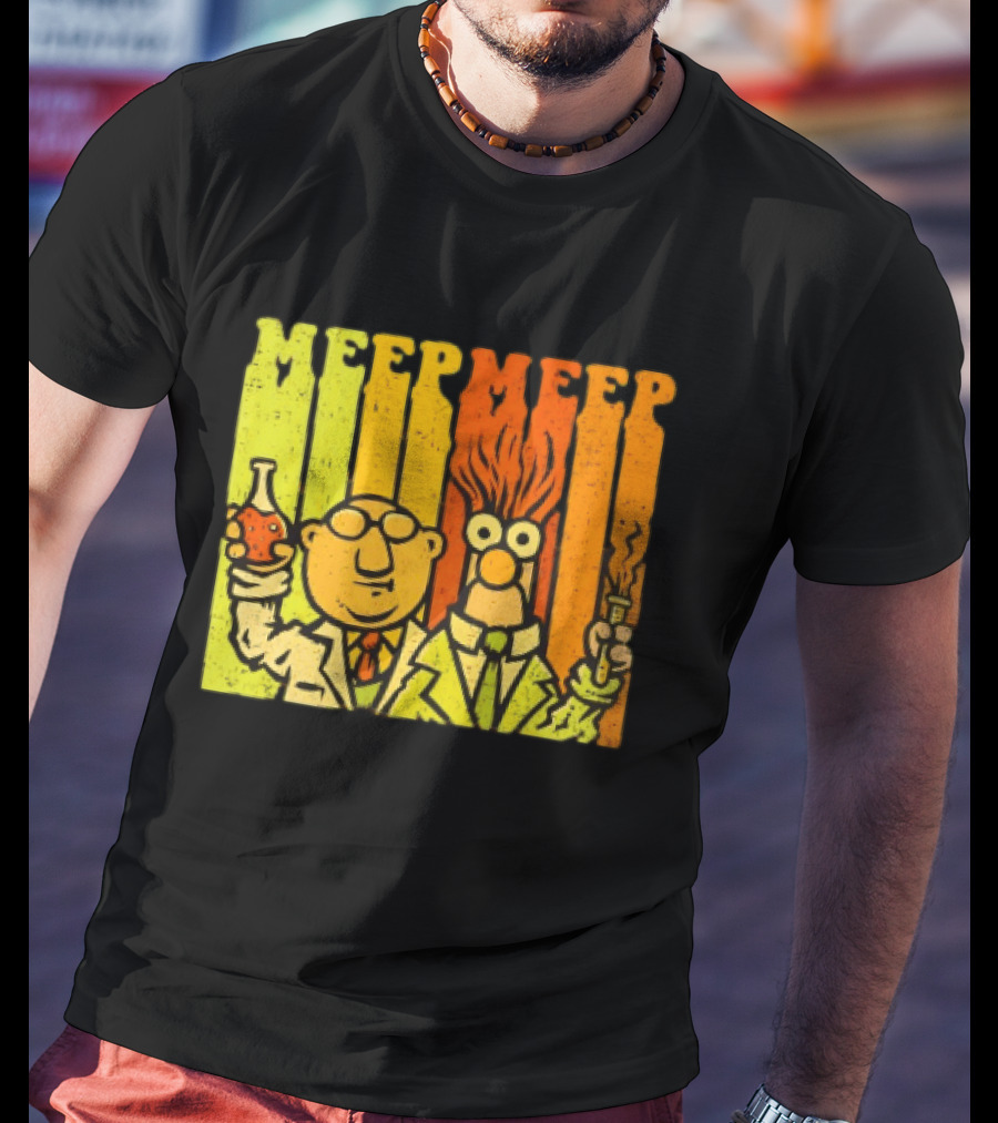 Dr. Bunsen Honeydew And Beaker Meep Meep Retro Chemistry Duo T-Shirt