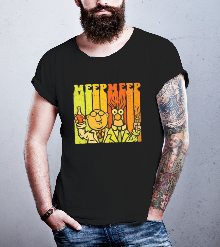 Dr. Bunsen Honeydew And Beaker Meep Meep Retro Chemistry Duo T-Shirt