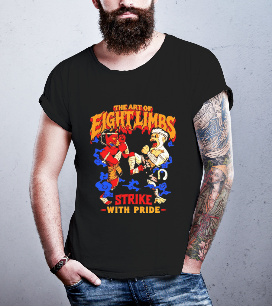The Art Of Eight Limbs Strike With Pride Muay Thai Oni Hanuman T-Shirt