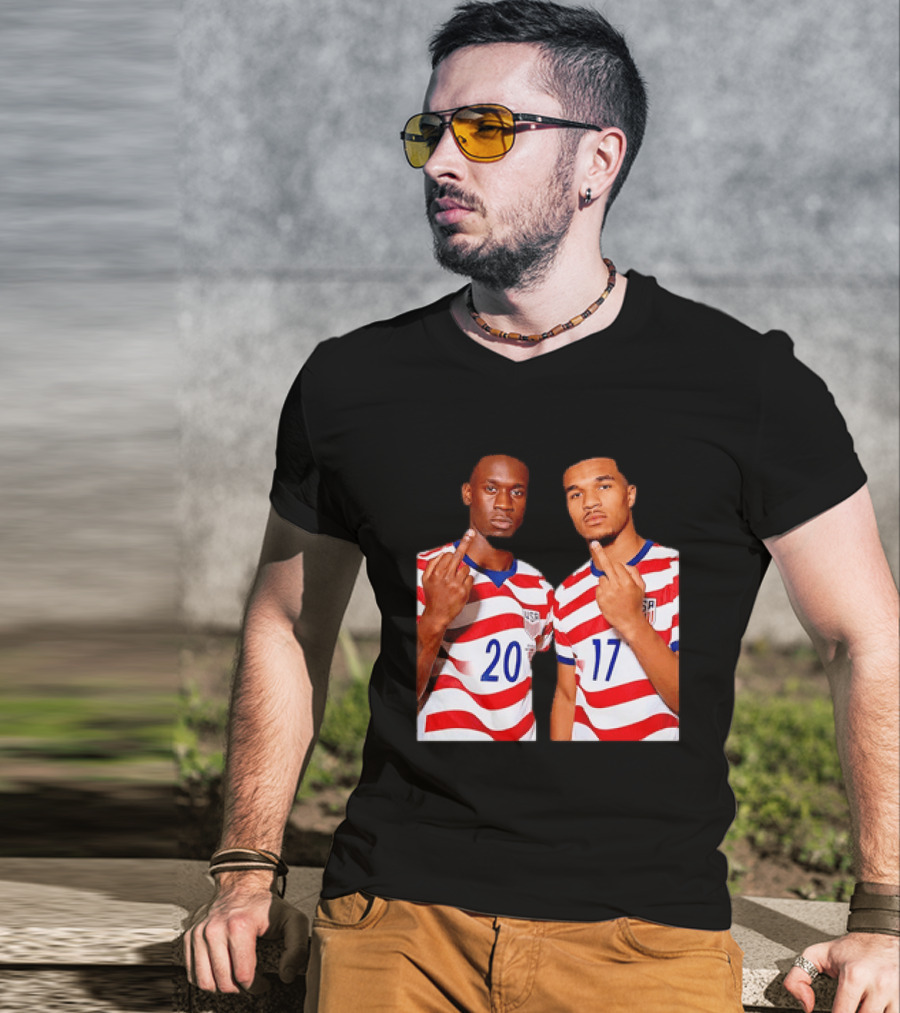 Folarin Balogun Malik Tillman USA National Team Middle Finger T-Shirt