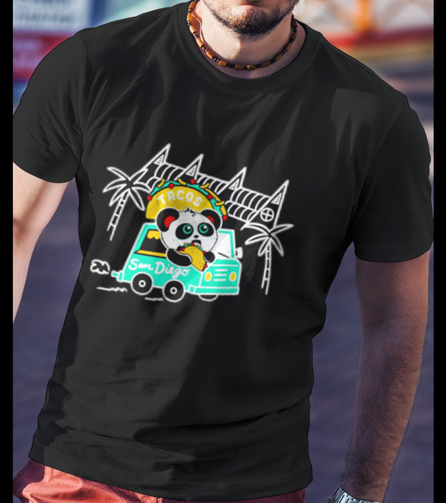 Tacos San Diego Panda Food Truck Adventure T-Shirt