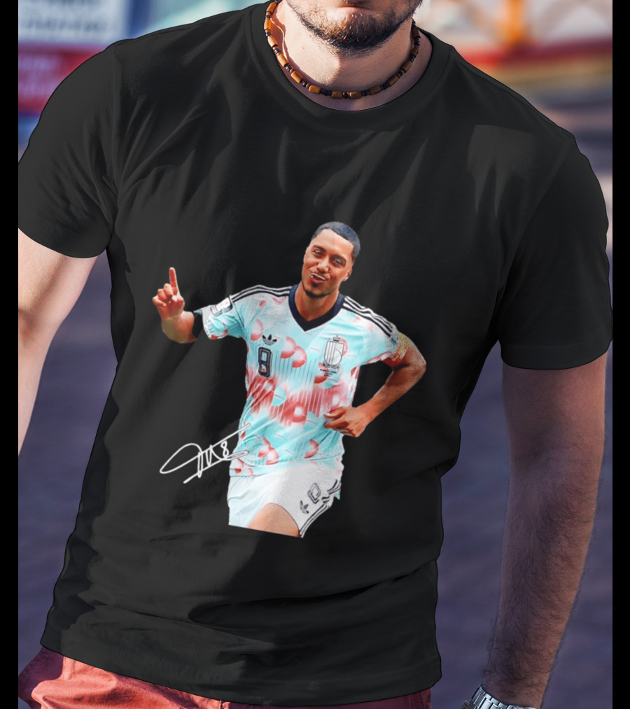 Youri Tielemans Belgium National Football Adidas Number 8 T-Shirt