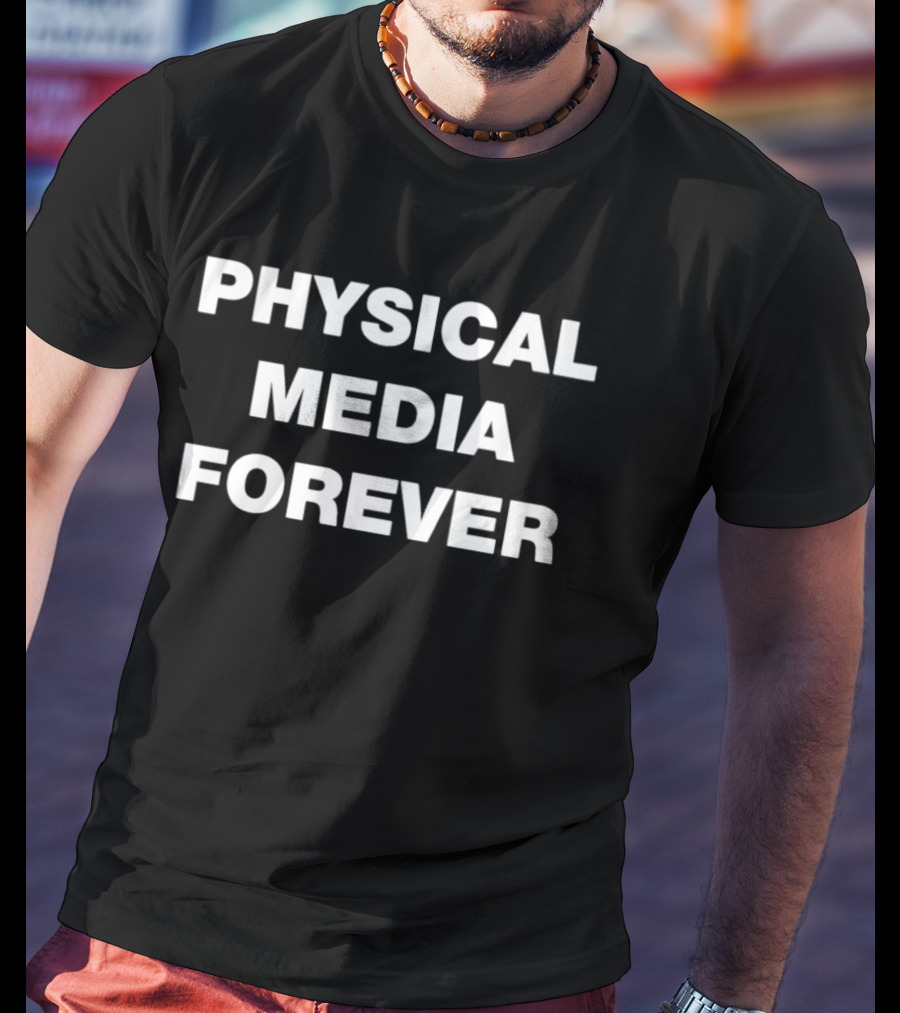 PHYSICAL MEDIA FOREVER Collectors DVD Blu Ray T-Shirt