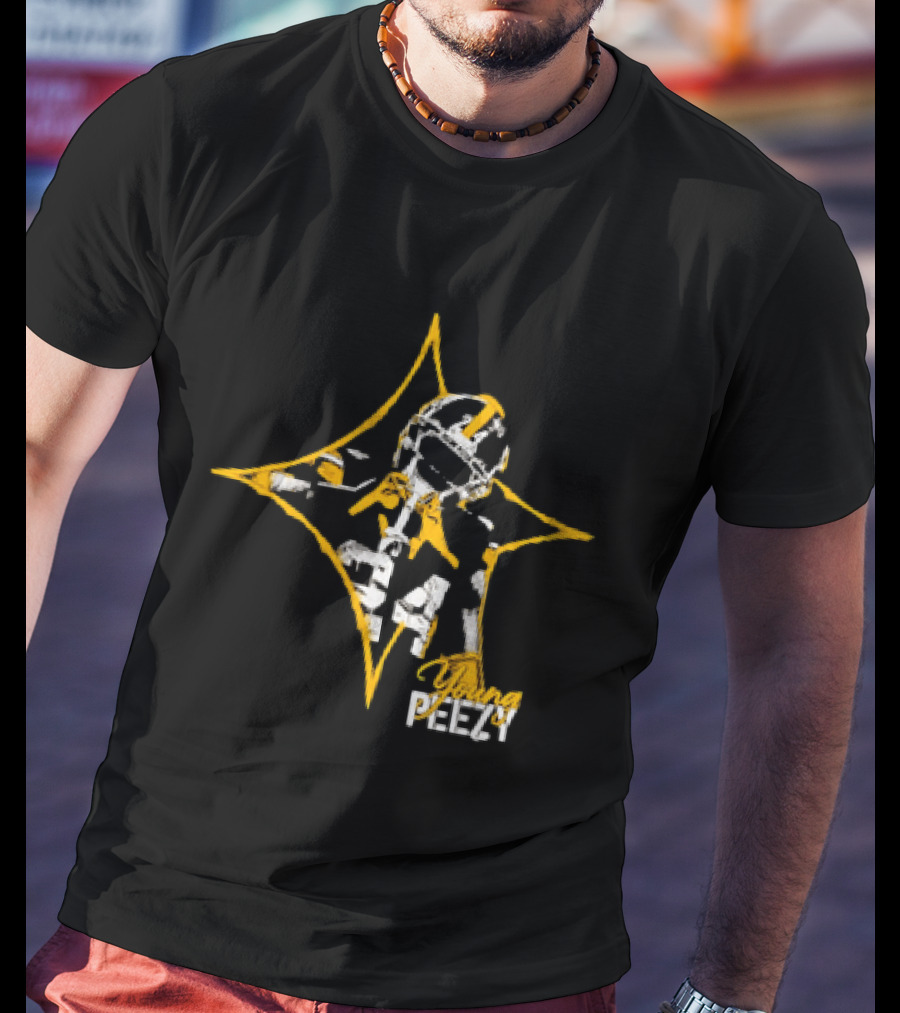 Joey Porter Jr Young Peezy Pittsburgh Steelers Distressed Starburst T-Shirt