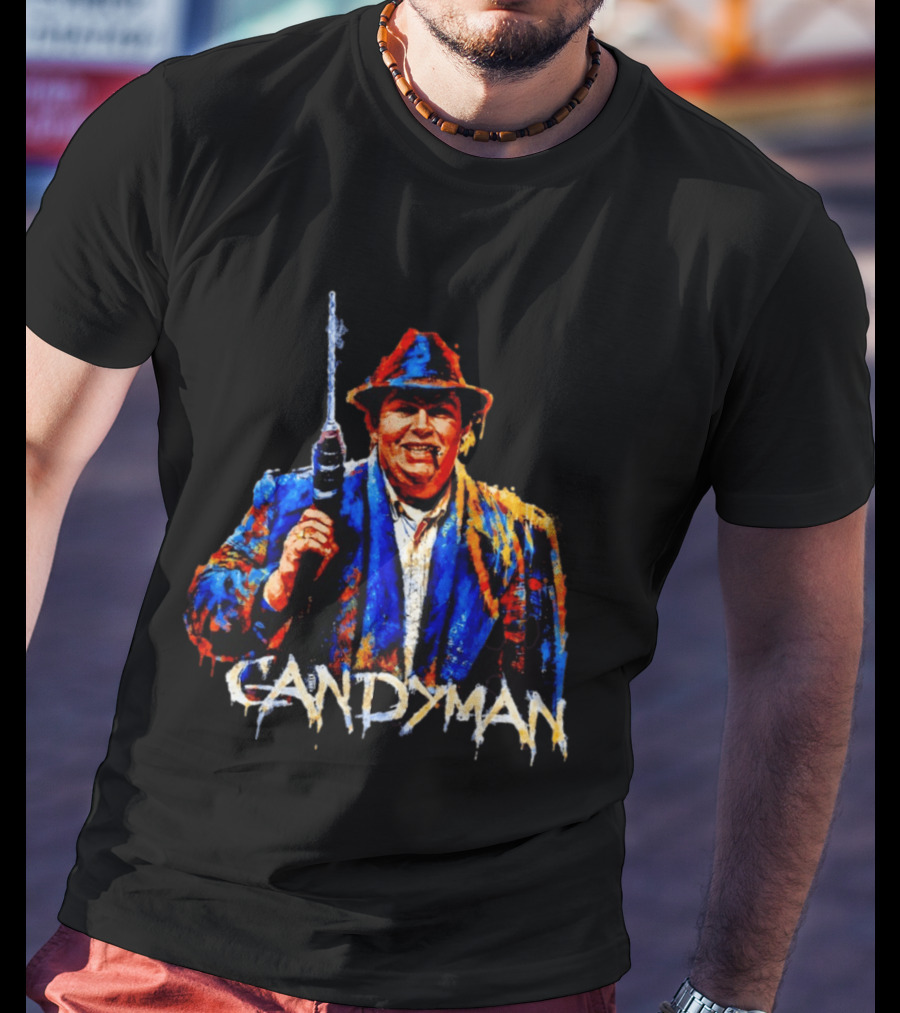 John Candy Candyman Distressed Mashup Painting T-Shirt