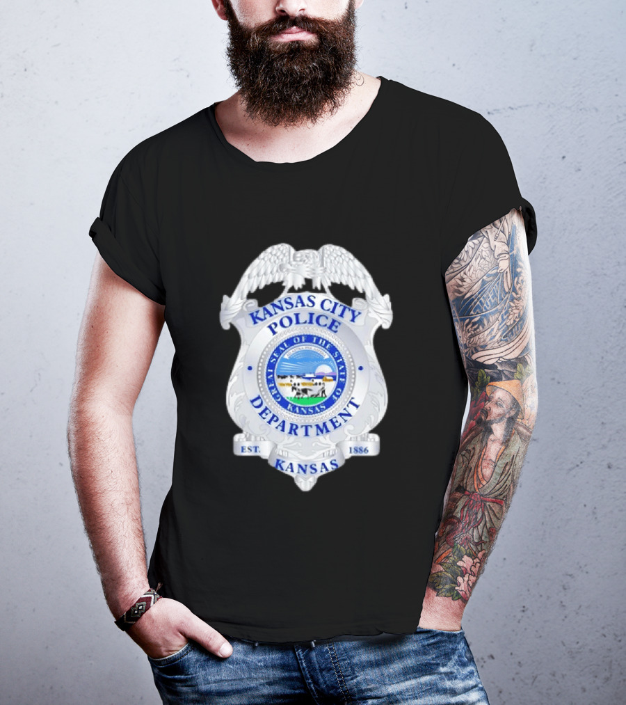 Kansas City Police Department Seal Badge Kansas Est. 1886 T-Shirt