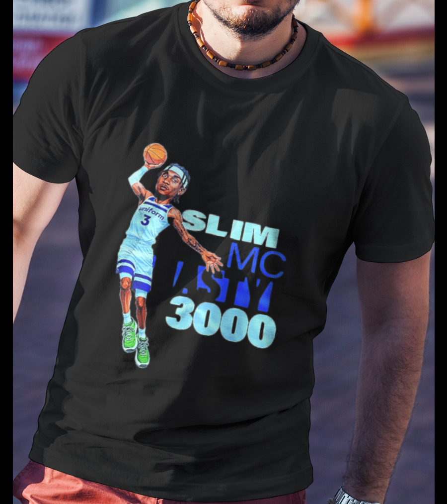 Slim Mc Nasty 3000 Jaden McDaniels Minnesota Timberwolves NBA Uniform 3 T-Shirt