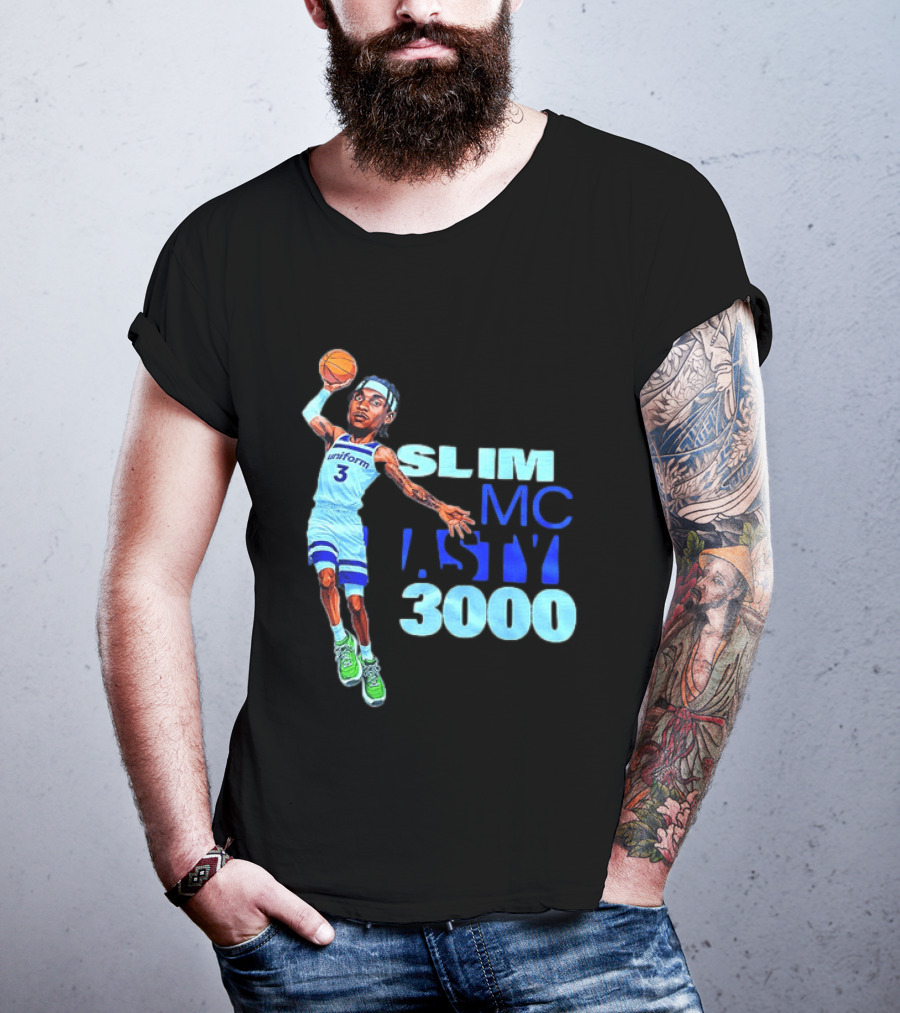 Slim Mc Nasty 3000 Jaden McDaniels Minnesota Timberwolves NBA Uniform 3 T-Shirt