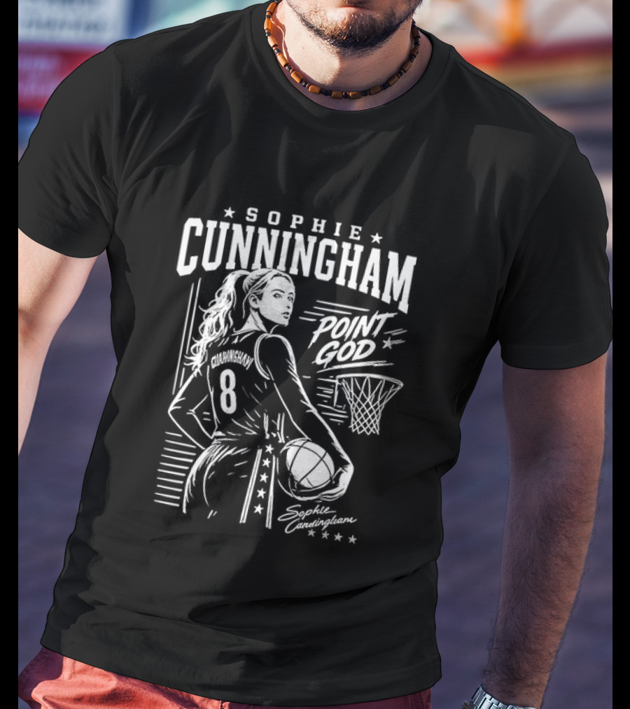 Sophie Cunningham WNBA Point God Indiana Fever Basketball T-Shirt