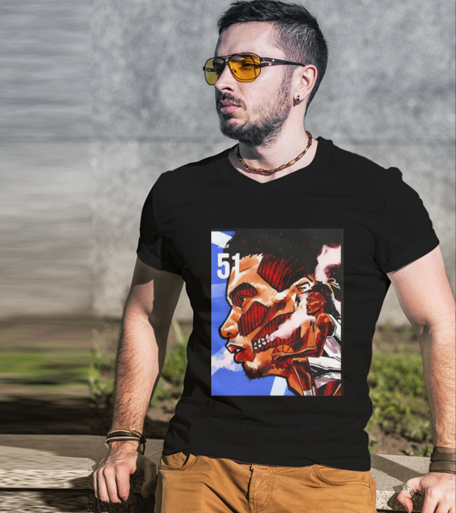 51 Wembanyama Anime San Antonio Spurs Alien T-Shirt