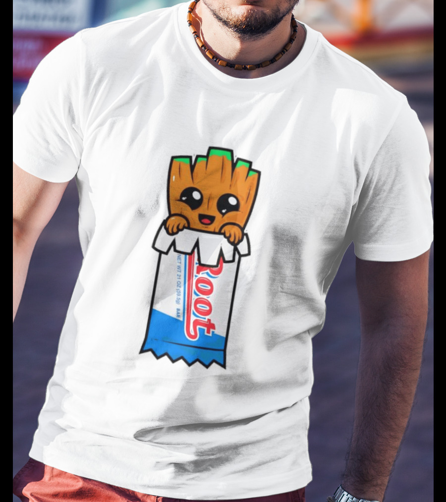 Baby Groot Guardians Of The Galaxy Root Candy Cartoon T-Shirt