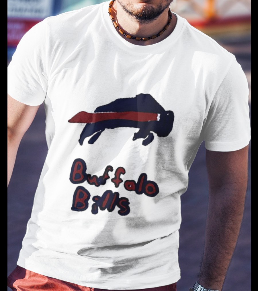 Buffalo Bills Iconic Blue Red Bison T-Shirt