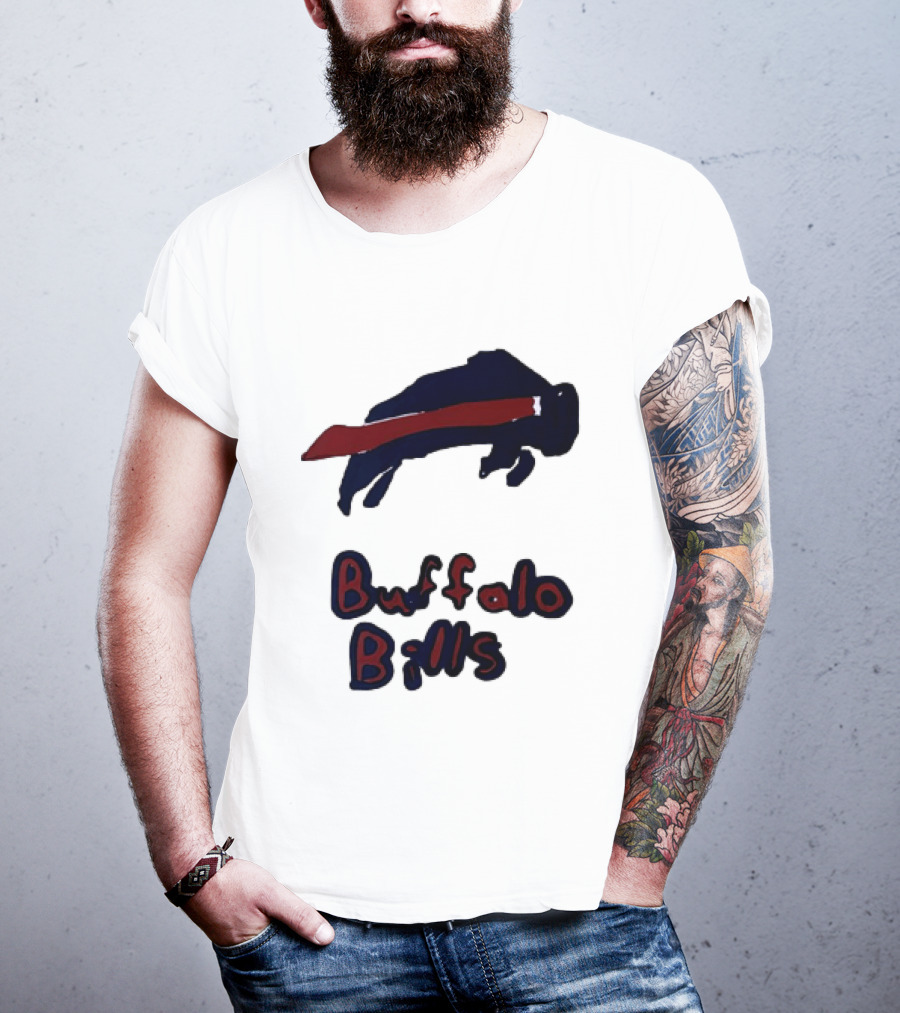 Buffalo Bills Iconic Blue Red Bison T-Shirt