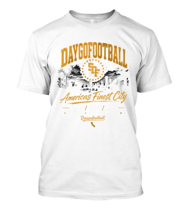 Daygo Football San Diego America's Finest City 760 858 619 California SDP Stadium T-Shirt