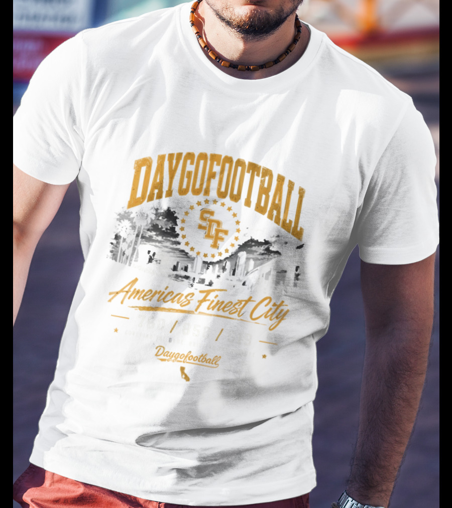 Daygo Football San Diego America's Finest City 760 858 619 California SDP Stadium T-Shirt