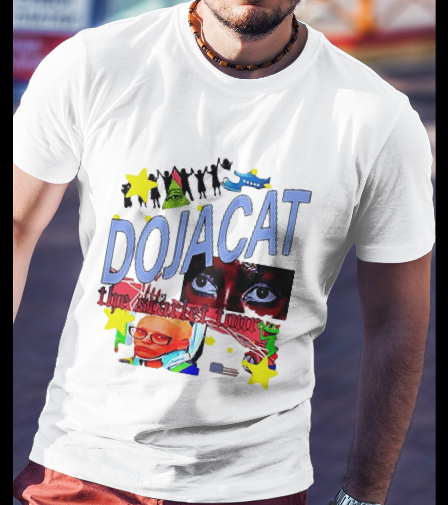 Doja Cat The Scarlet Tour Pop Art Stars And Eyes T-Shirt