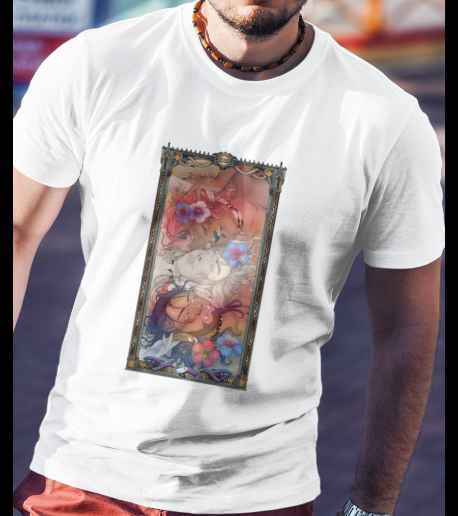 Fantasy Trio 2026 Hibiscus Flowers Tarot Card Pride Month T-Shirt