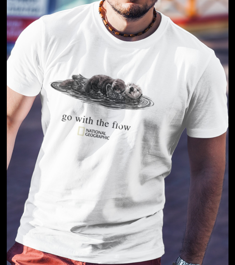 Go With The Flow Otter National Geographic T-Shirt