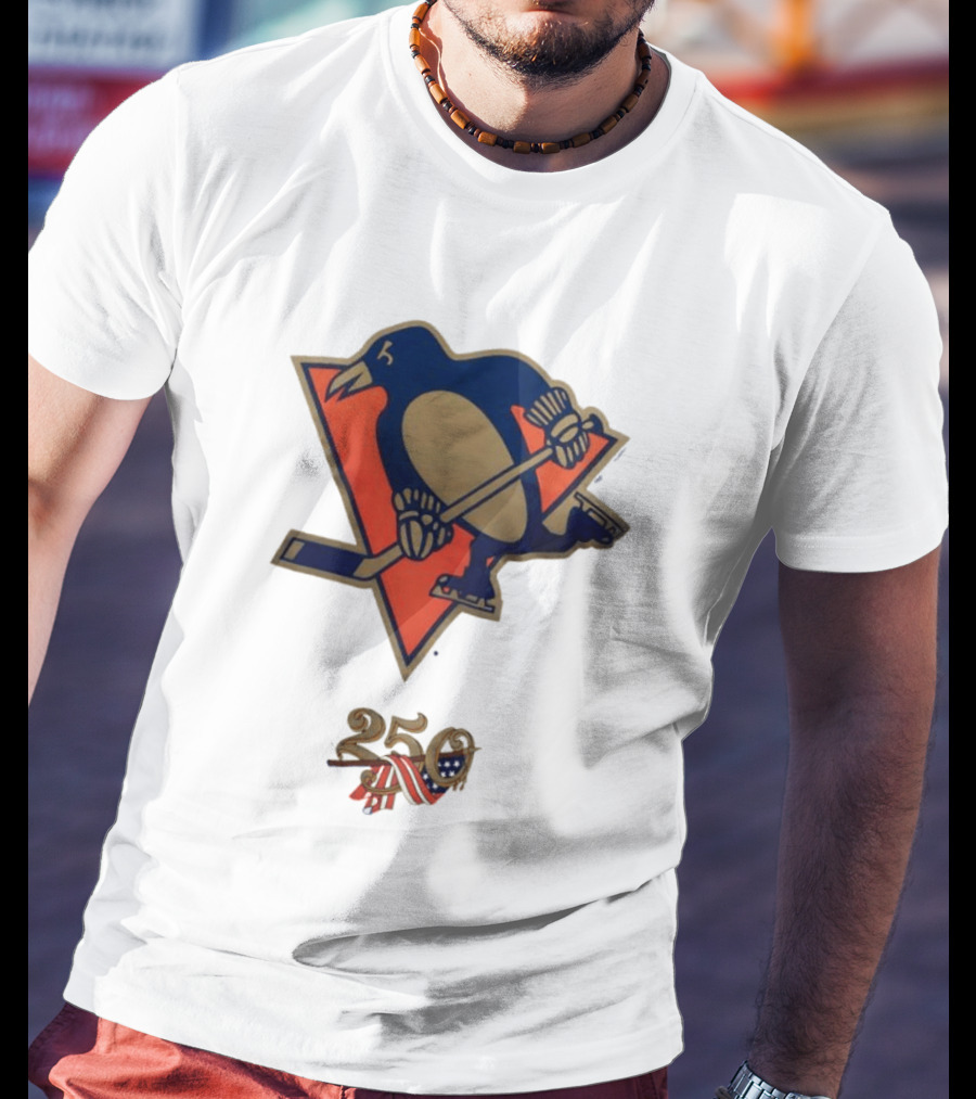 Pittsburgh Penguins 250 Logo Vintage Hockey Anniversary T-Shirt
