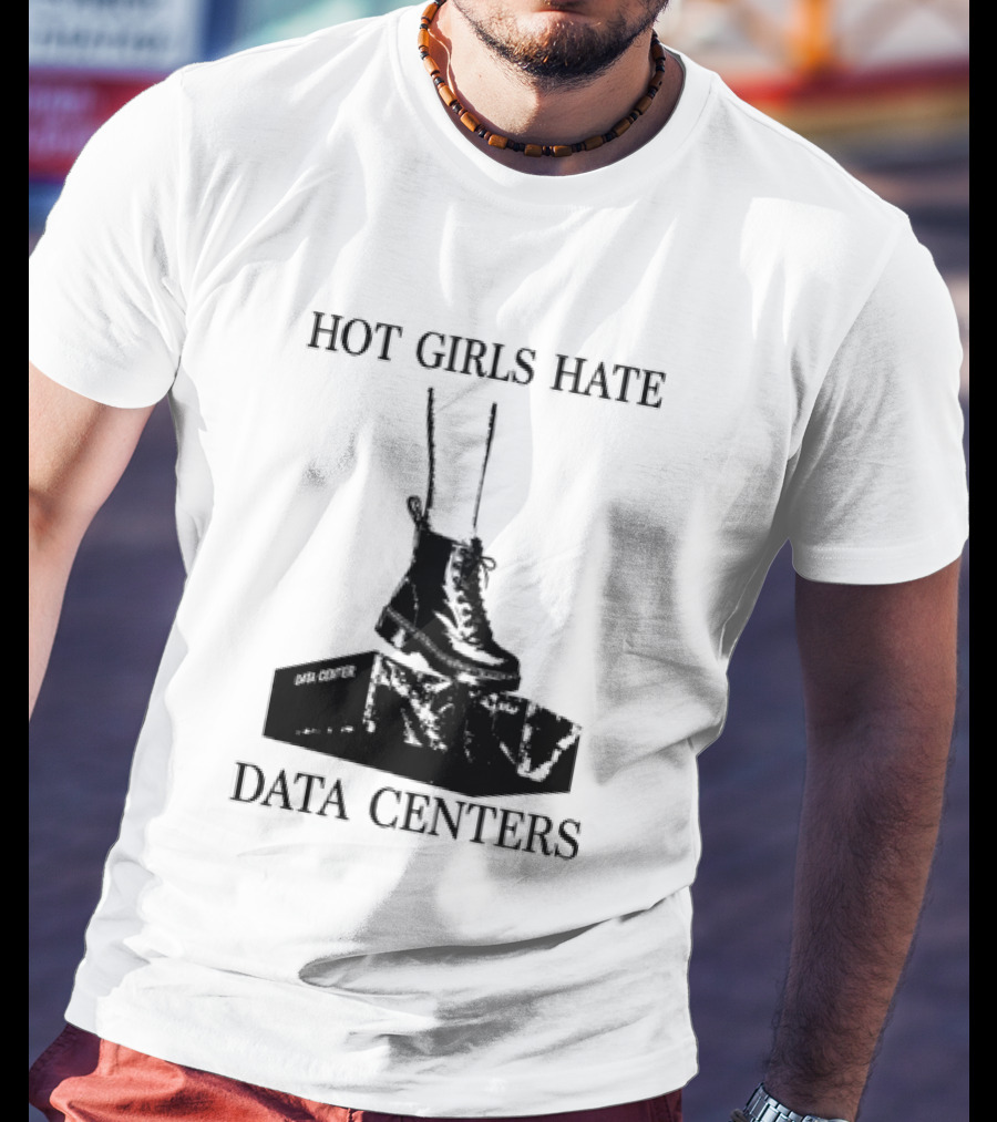 Hot Girls Hate Data Centers With Boots Stomping Computers T-Shirt