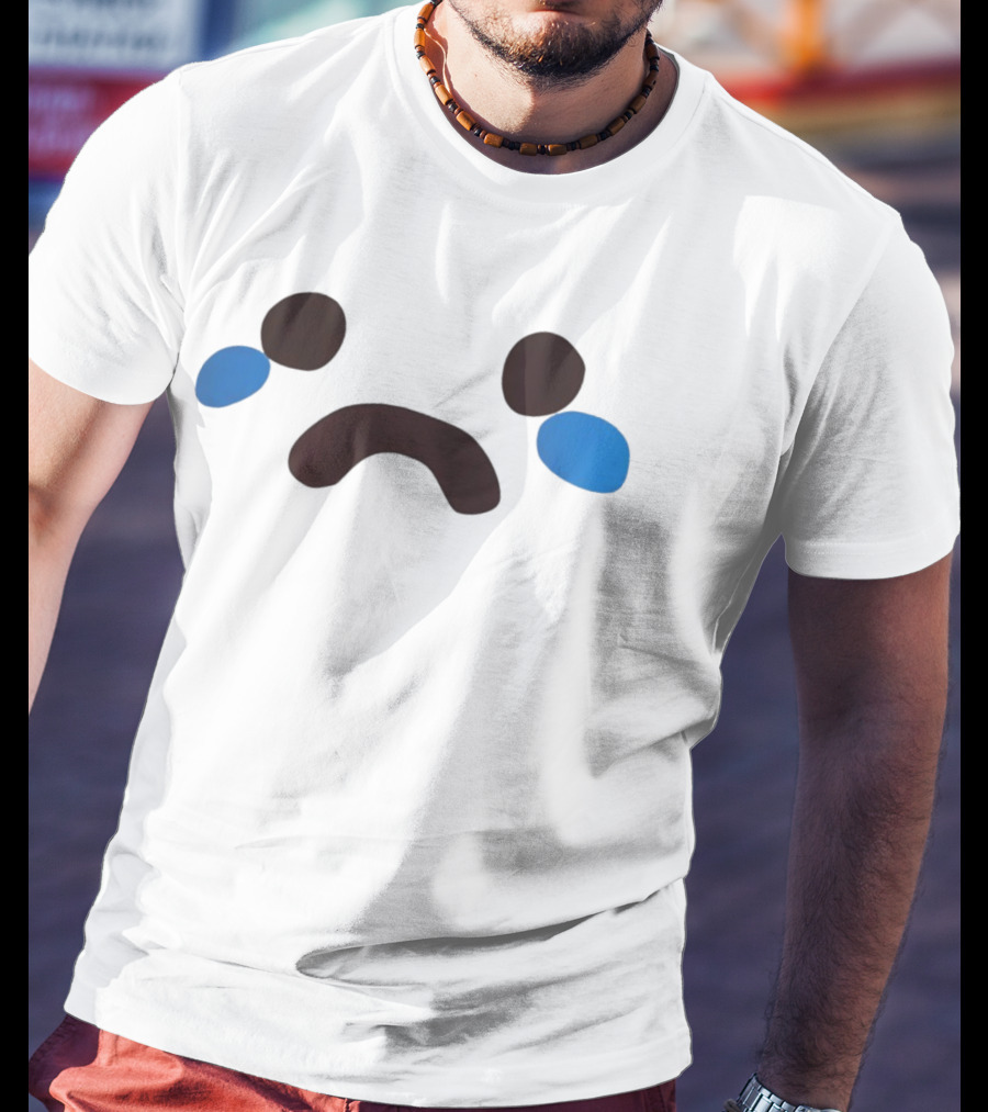 Crying Poop Emoji Blue Tears Sad Face T-Shirt