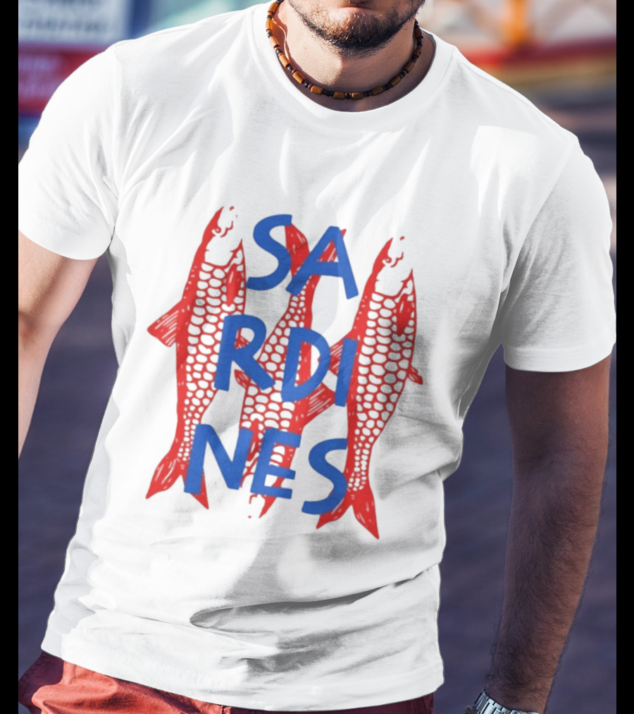 Sardines Tinned Fish Red Blue T-Shirt
