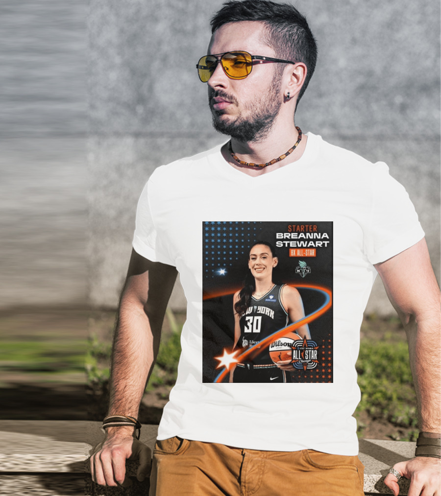 Starter Breanna Stewart 8X All Star New York Liberty AT&T WNBA All Star Chicago T-Shirt