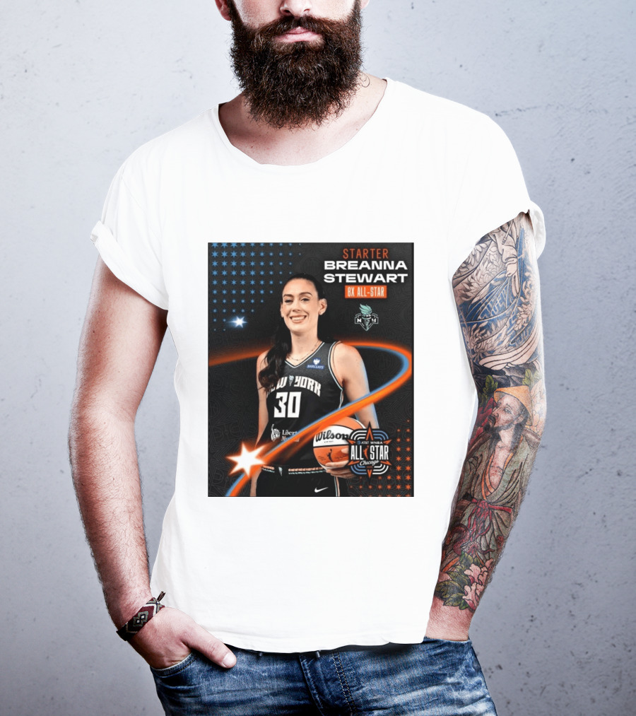 Starter Breanna Stewart 8X All Star New York Liberty AT&T WNBA All Star Chicago T-Shirt
