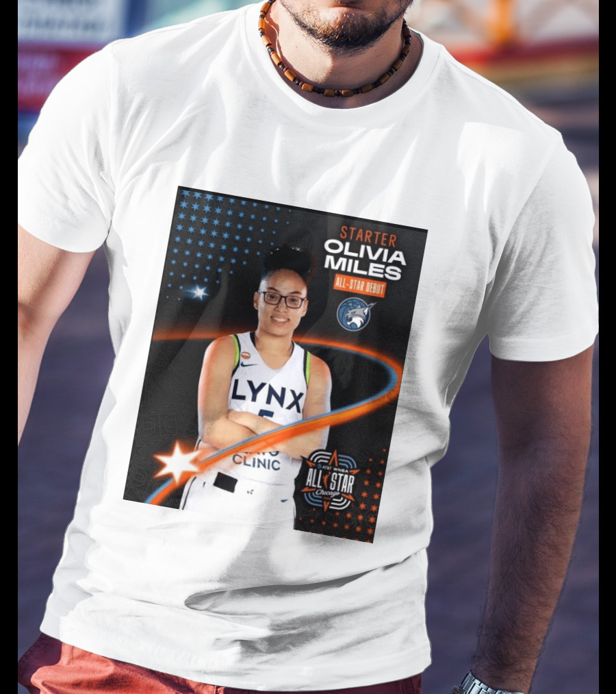 Starter Olivia Miles All Star Debut Lynx AT&T WNBA All Star Chicago T-Shirt