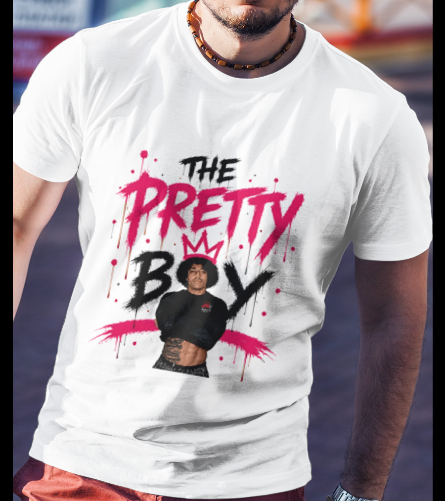 The Pretty Boy Jay King Crop Top With Pink Crown And Dripping Letters T-Shirt