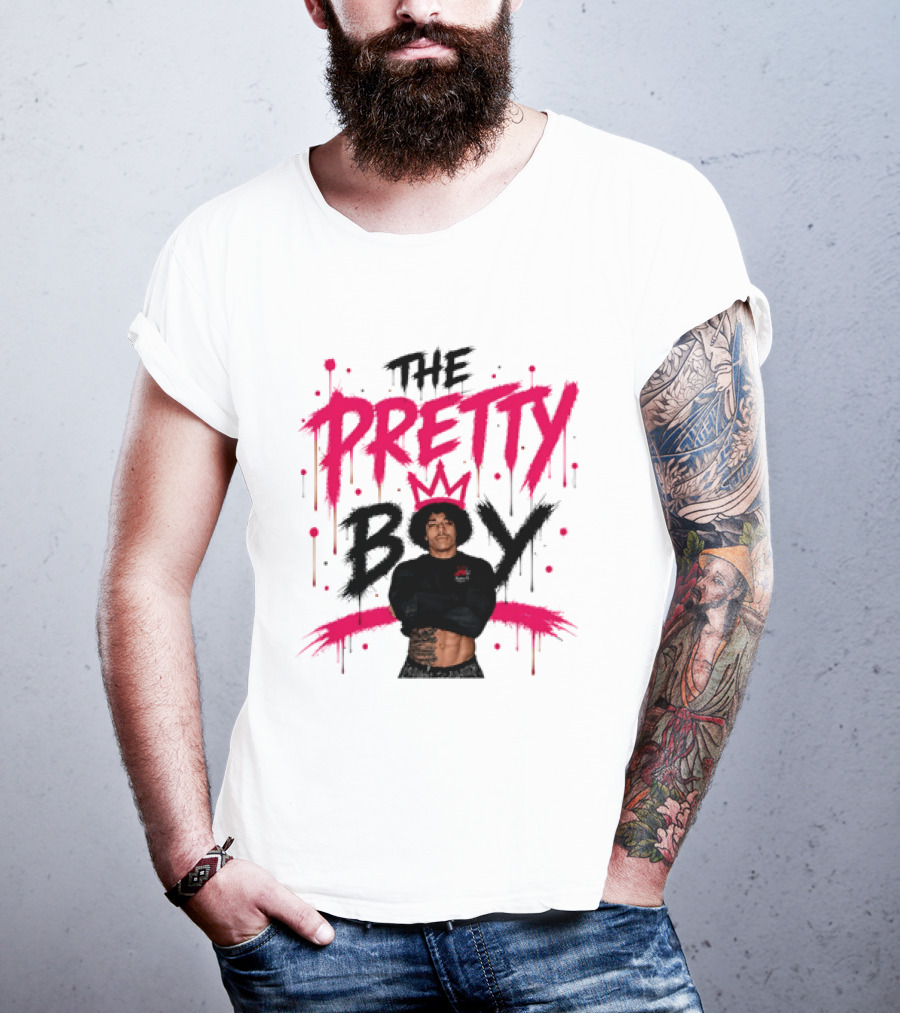 The Pretty Boy Jay King Crop Top With Pink Crown And Dripping Letters T-Shirt