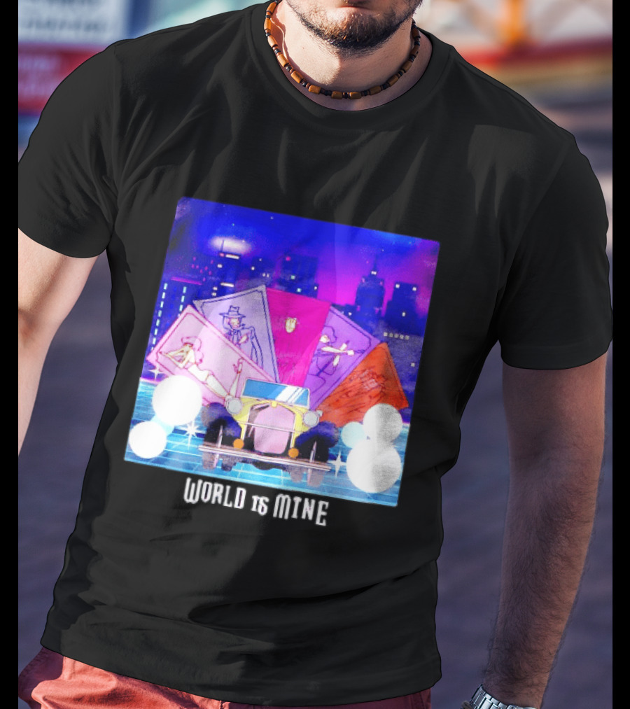 Lupin The Third Cast Classic Car Cityscape World Is Mine T-Shirt