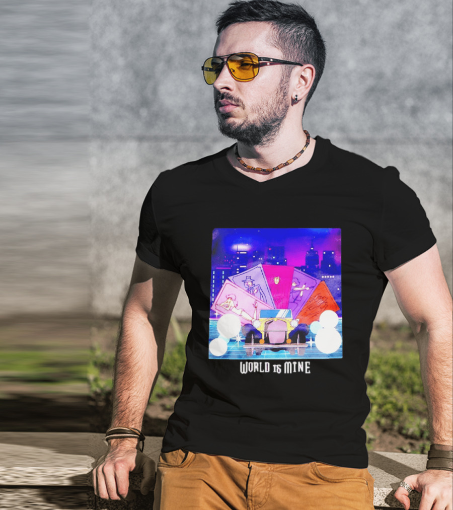 Lupin The Third Cast Classic Car Cityscape World Is Mine T-Shirt